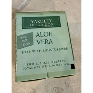 Yardley of London Aloe Vera Bar Soap with Moisturizers 2 Pack 4.25oz Each 8.5oz